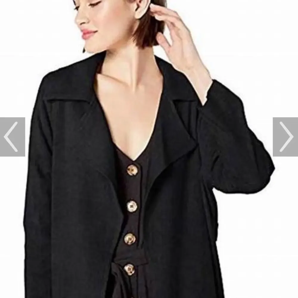 Rachel Pally black linen blend duster jacket size Small